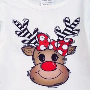 The Zena - 5pcs Unisex Cotton Rompers - Red Reindeer Set main image 0